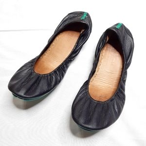 Tieks Mayte Black Leather Ballet Flats Size 10